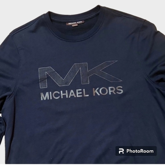 Michael Kors Other - MICHAEL KORS🍒MENS LARGE 🍒ICONIC MK LOGO BLUE LONG SLEEVED TEE SWEATSHIRT